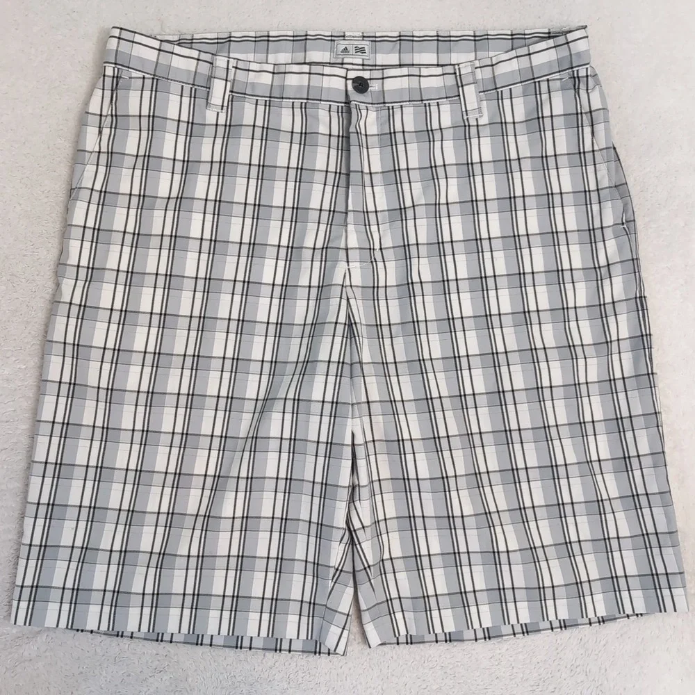 Adidas Golf Shorts Mens 38 Black White Chino 11